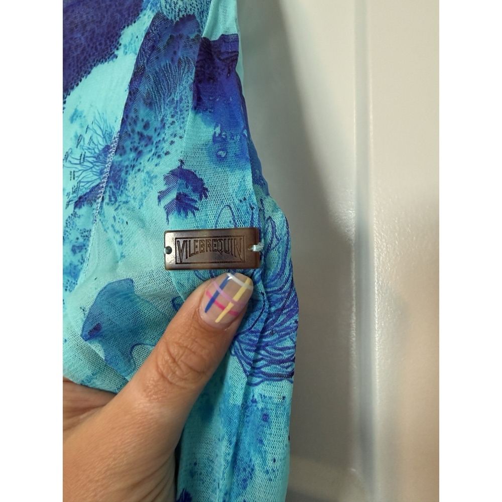 Vilebrequin Lizabeth Maxi Dress NWT TULLE CORAL REEF Oxygen Size Medium Blue - Picture 5 of 8